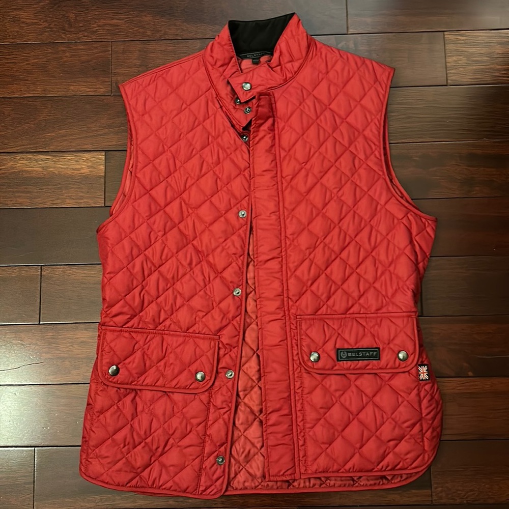 Belstaff Red Men Vest, Size 50 (40 in US size, Medium)
